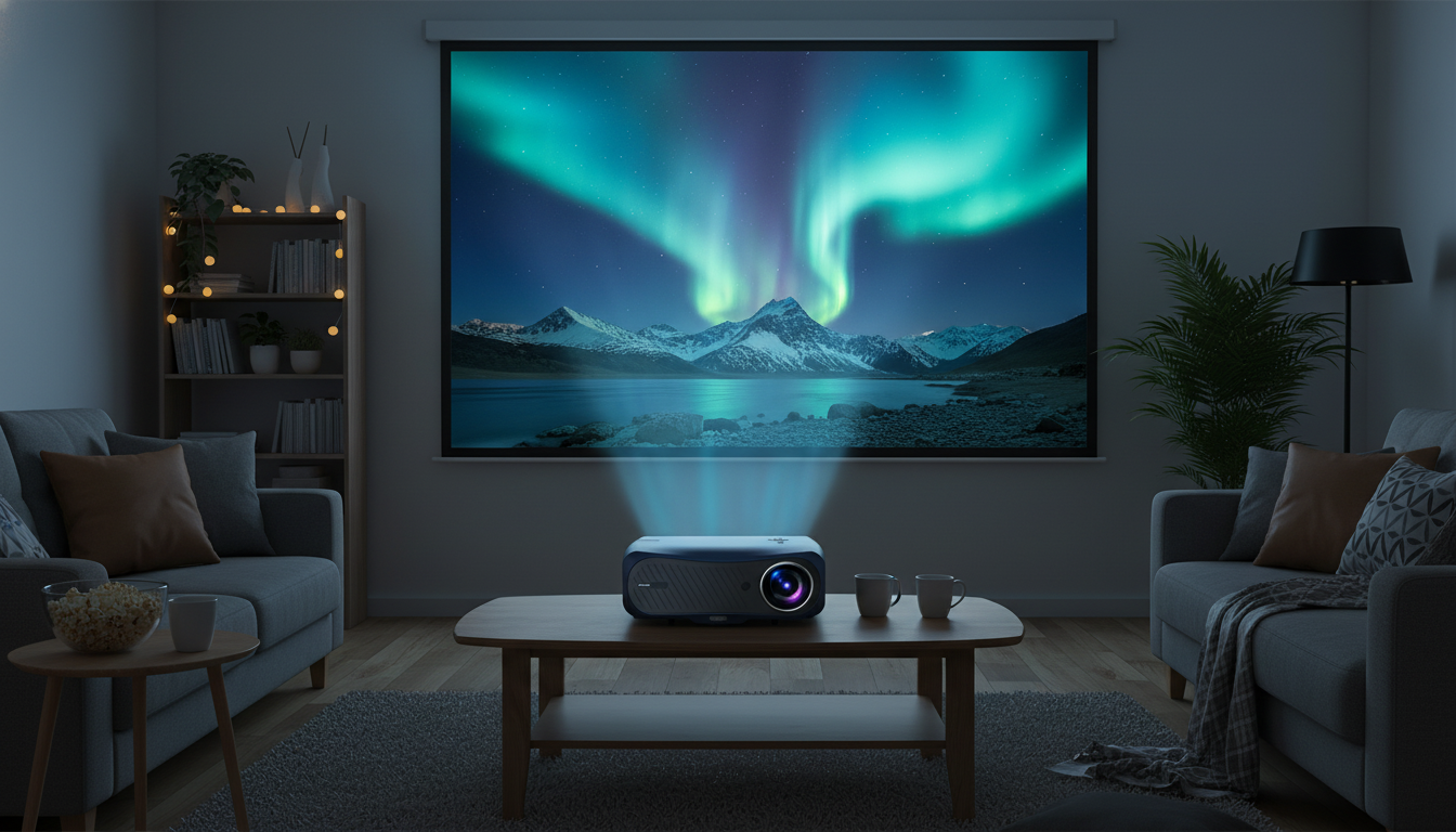 1400 ANSI Lumens 4K Projector: Bright WiFi Cinema