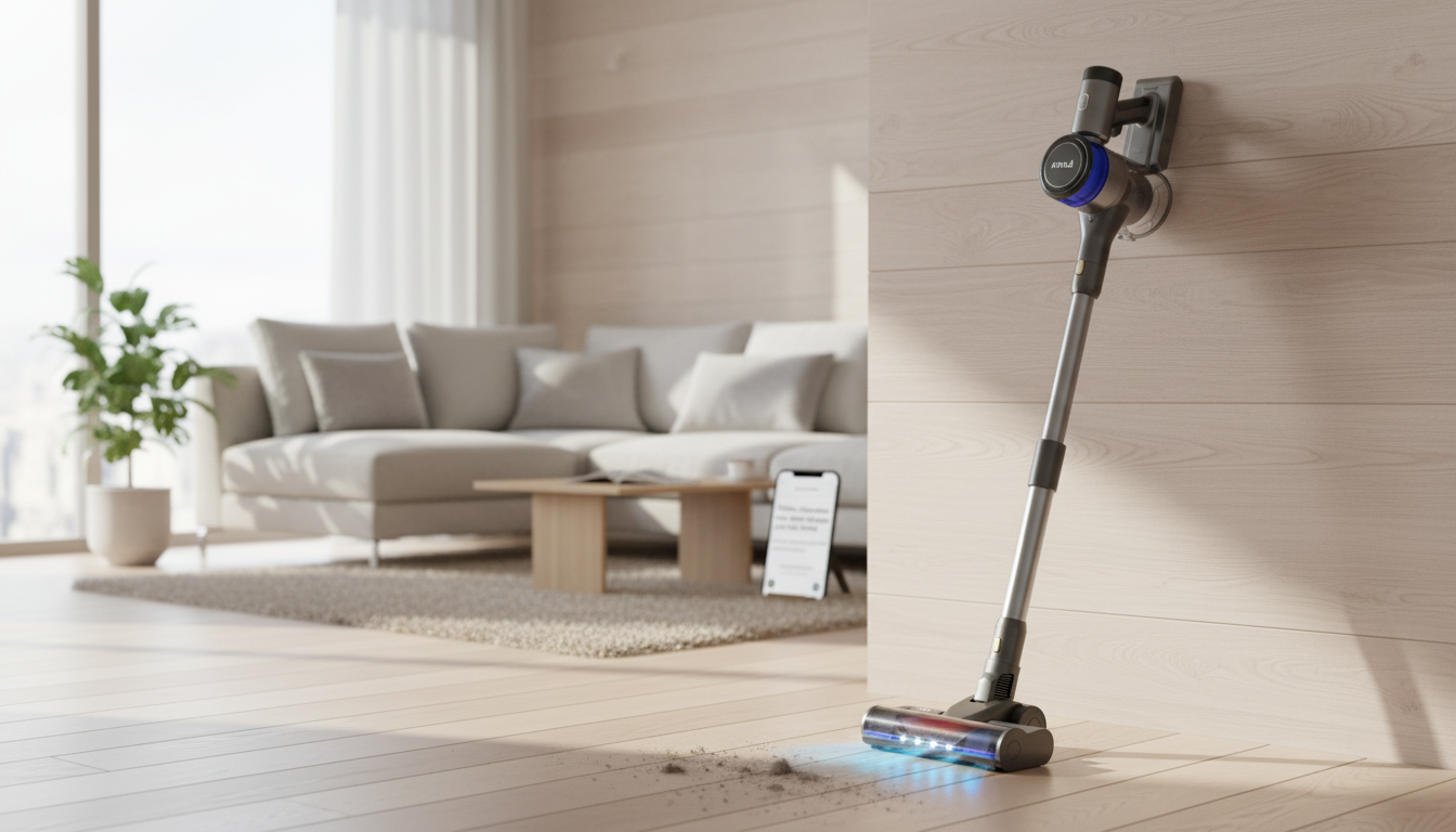 30KPa Cordless Stick Vacuum: LED Display, 55-Min Runtime