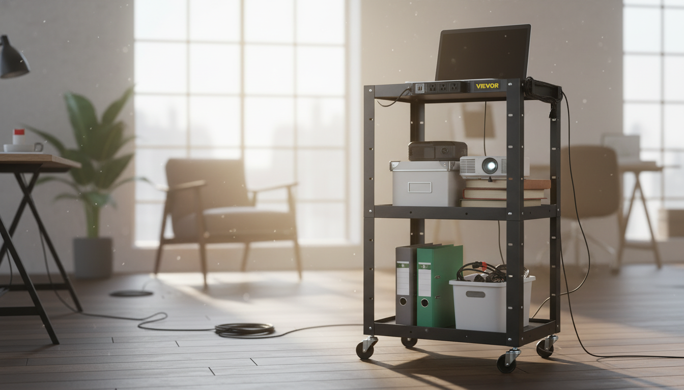 Height-Adjustable AV Cart: Cleaner Cables, Faster Setup