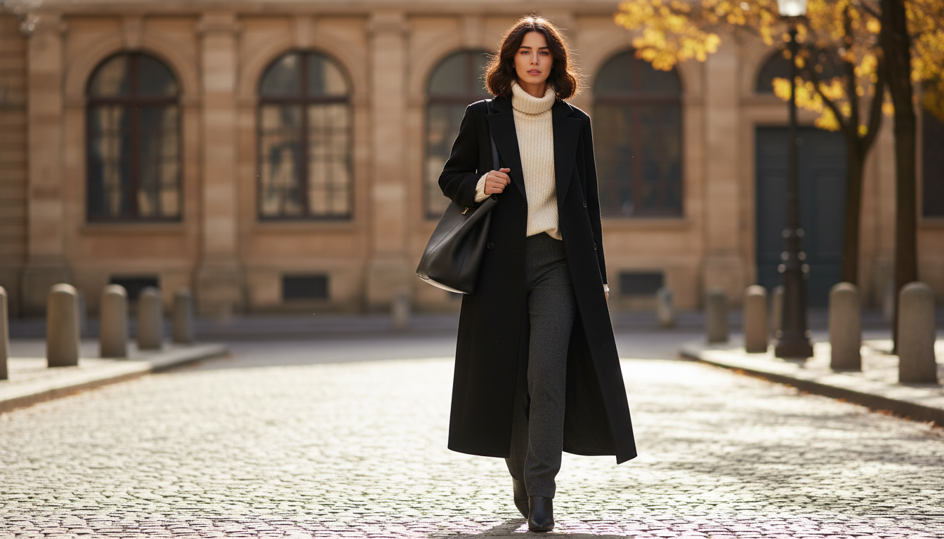 Minimalist Wool Long Coat for Women: Fit, Fabric & Care
